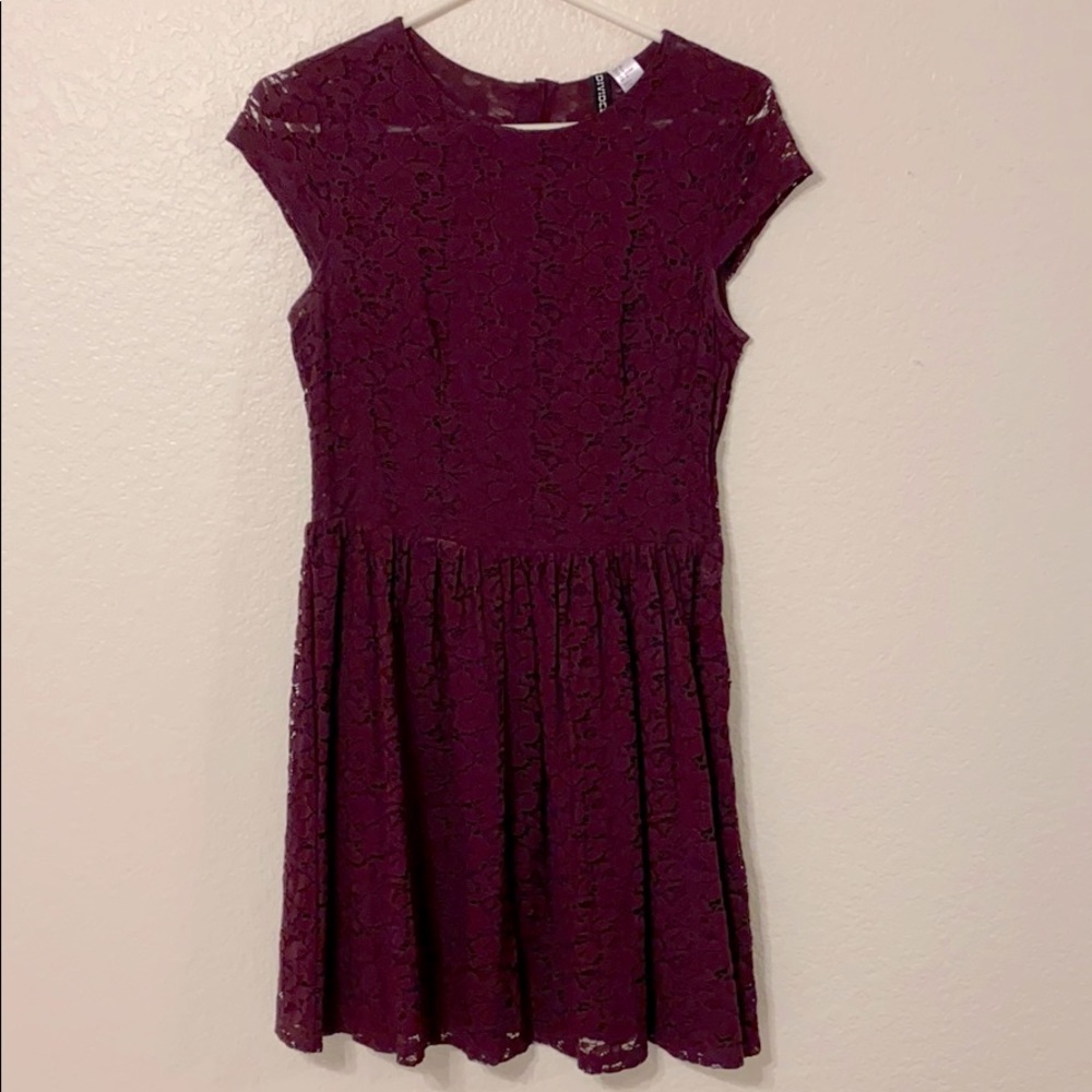 Mini Purple Lace Dress